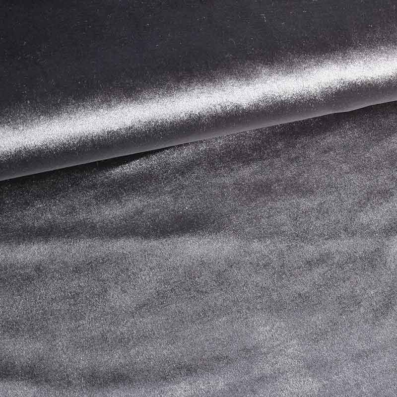 Tissu velours stretch argent