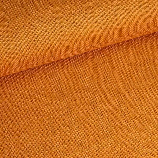 Tissu jute jaune ocre