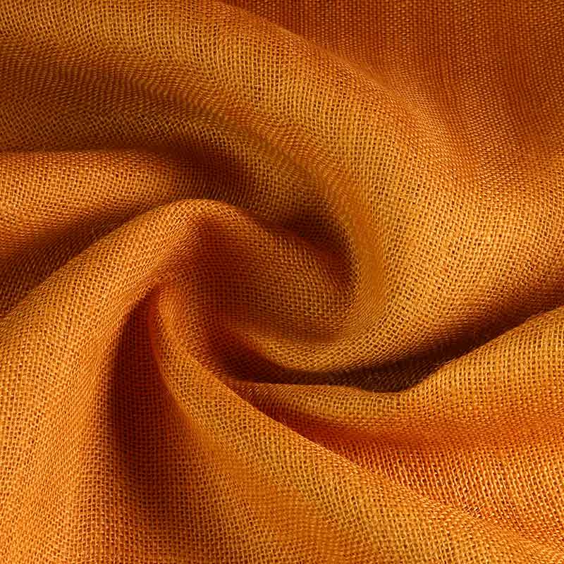 Tissu jute jaune ocre
