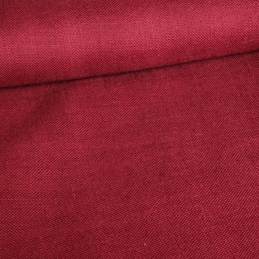 Tissu jute bordeaux