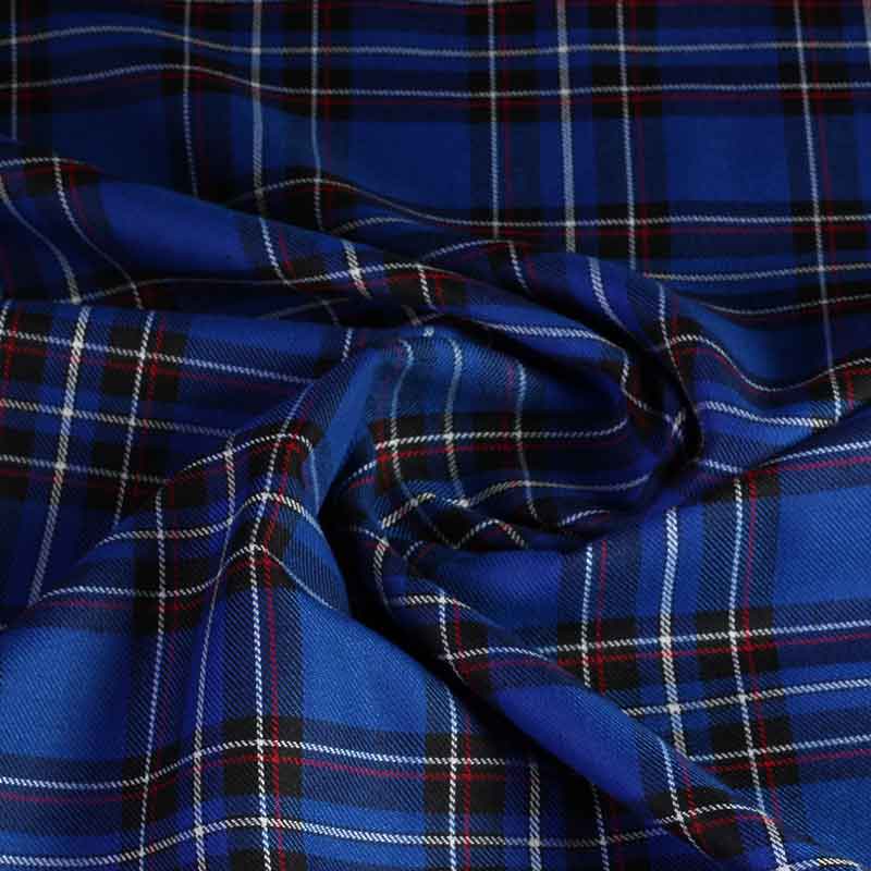 Tissu écossais kobalt
