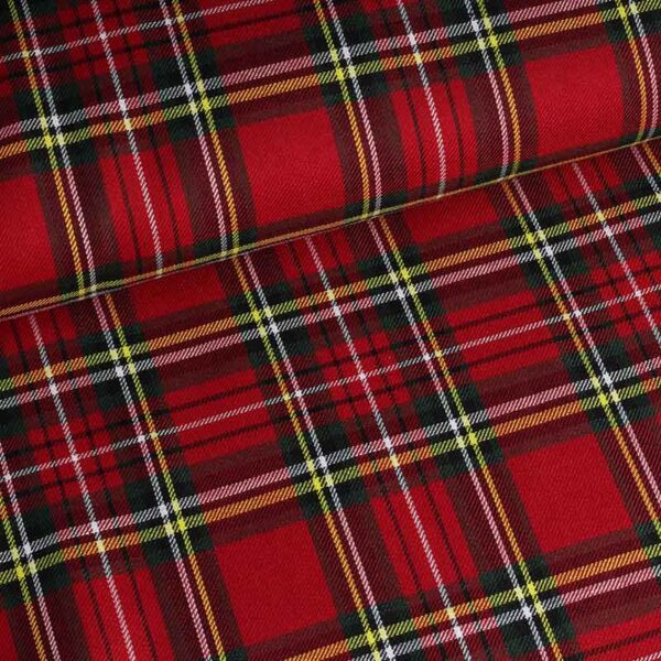 Tissu tartan rouge