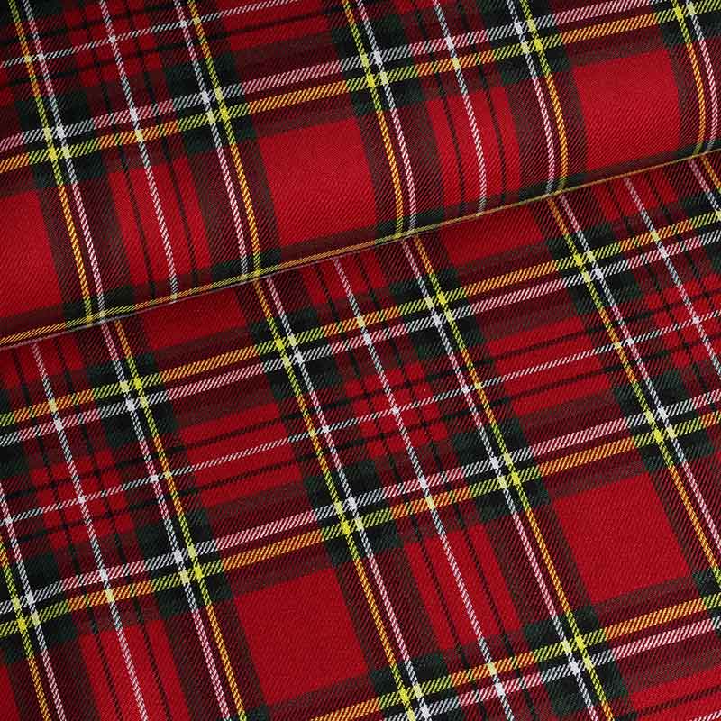 Tissu tartan rouge