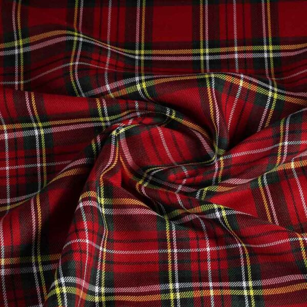 Tissu tartan rouge