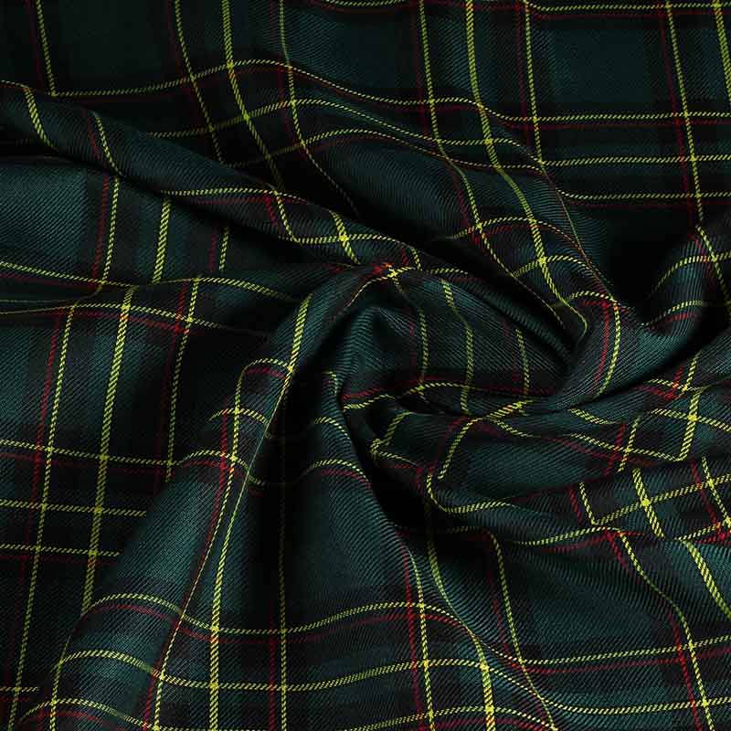 Tissu tartan vert