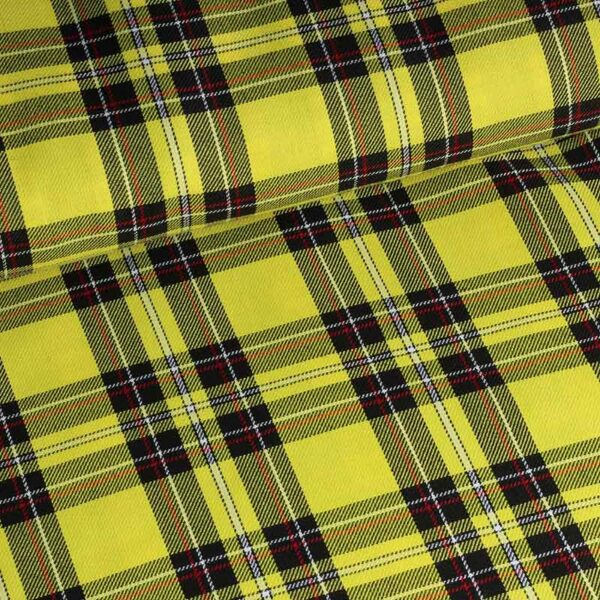 Tissu écossais jaune