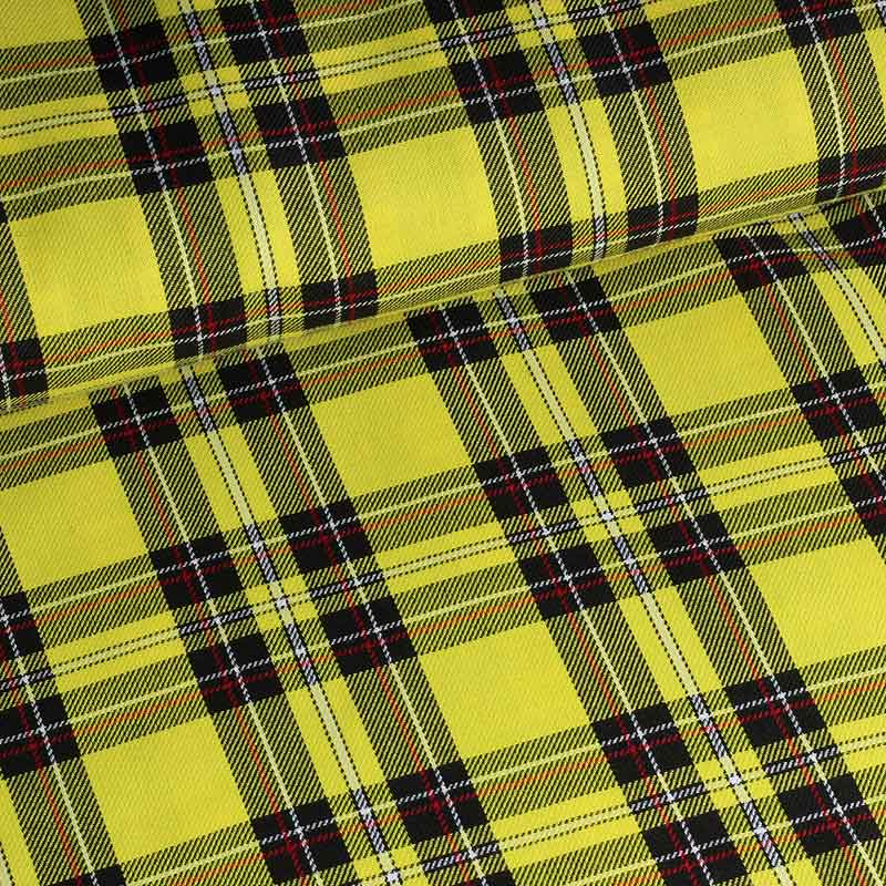 Tissu écossais jaune