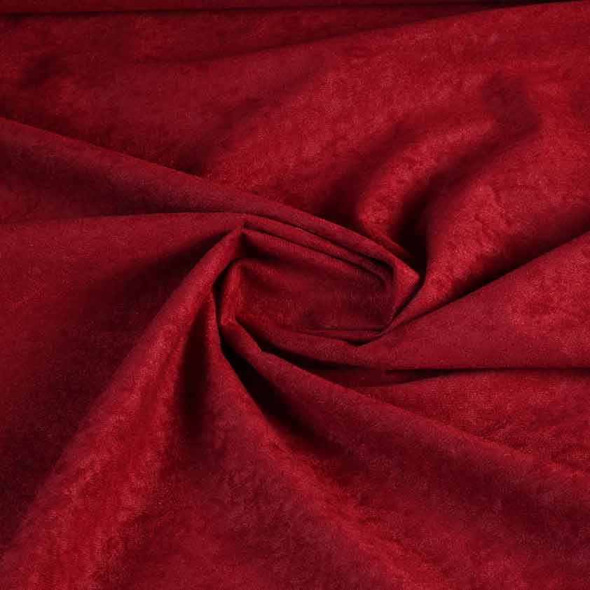 Tissu suédine bordeaux