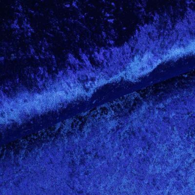 Tissu velours de panne cobalt