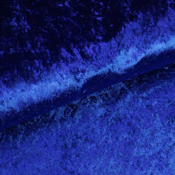 Tissu velours de panne cobalt