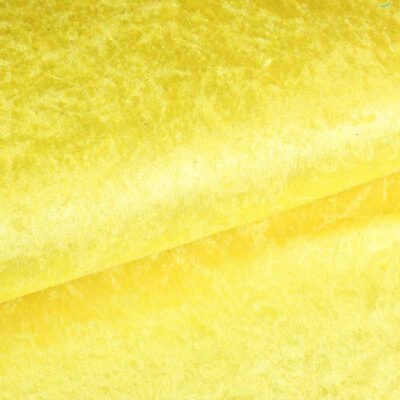 Tissu velours de panne jaune