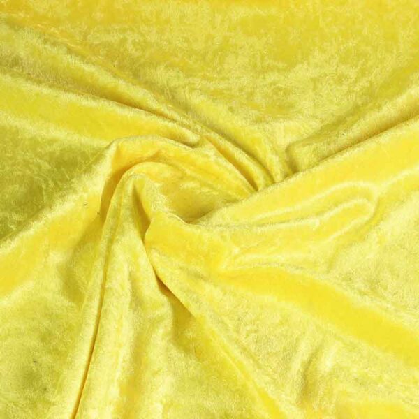 Tissu velours de panne jaune