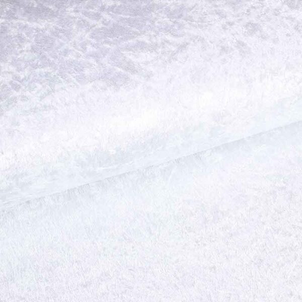 Tissu velours de panne blanc