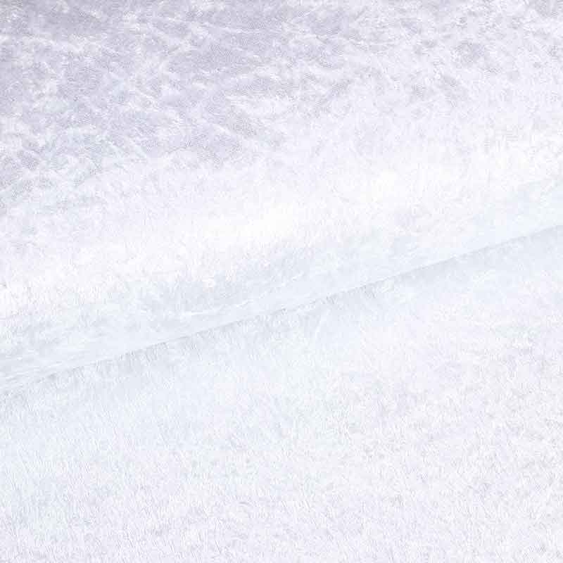 Tissu velours de panne blanc