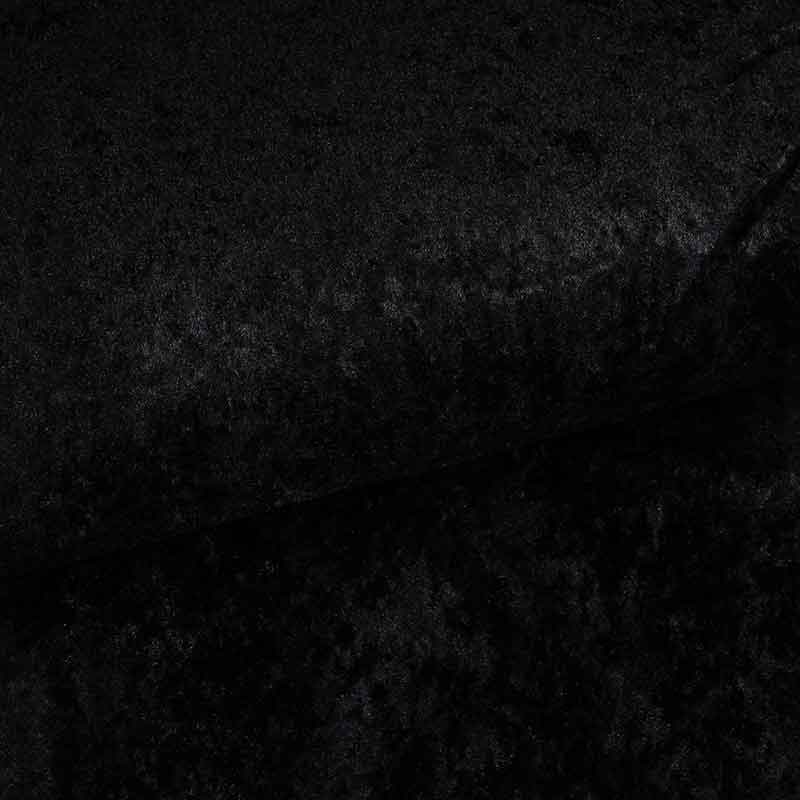 Tissu Velours de Panne noir
