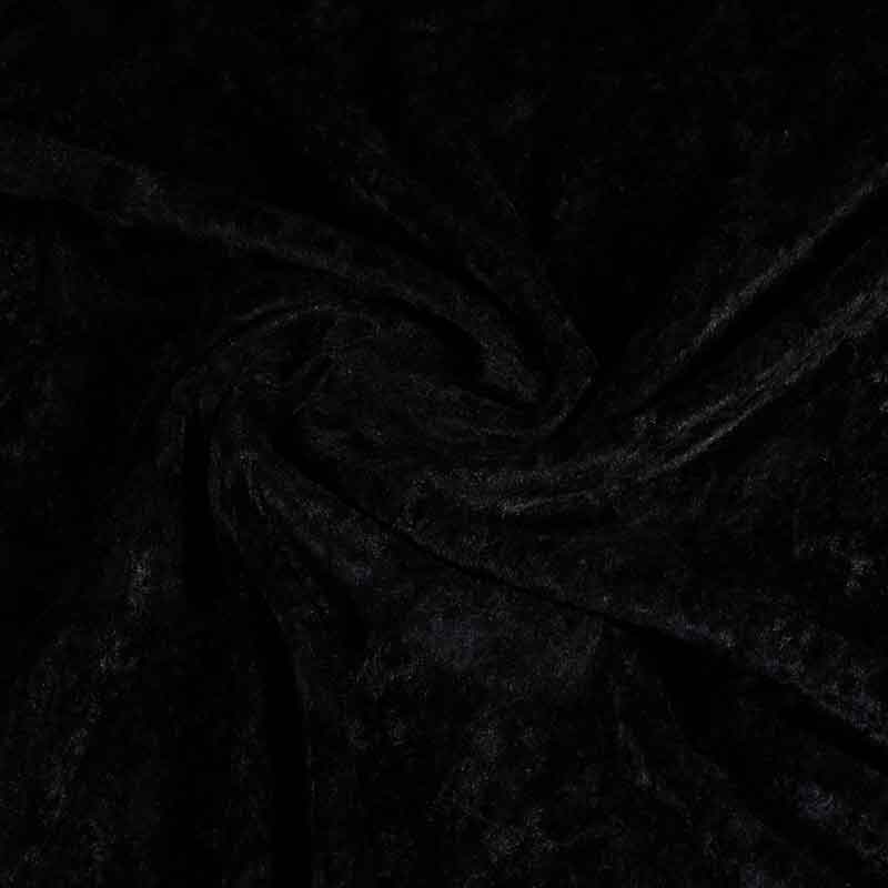 Tissu Velours de Panne noir