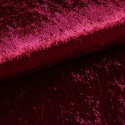 Tissu velours de panne bordeaux