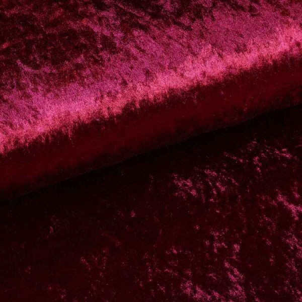 Tissu velours de panne bordeaux