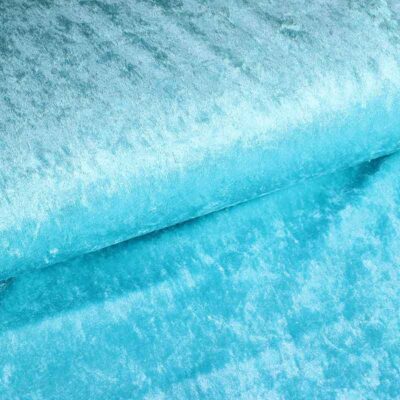Tissu velours de panne aqua