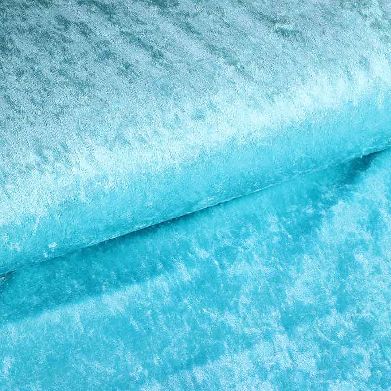 Tissu velours de panne aqua