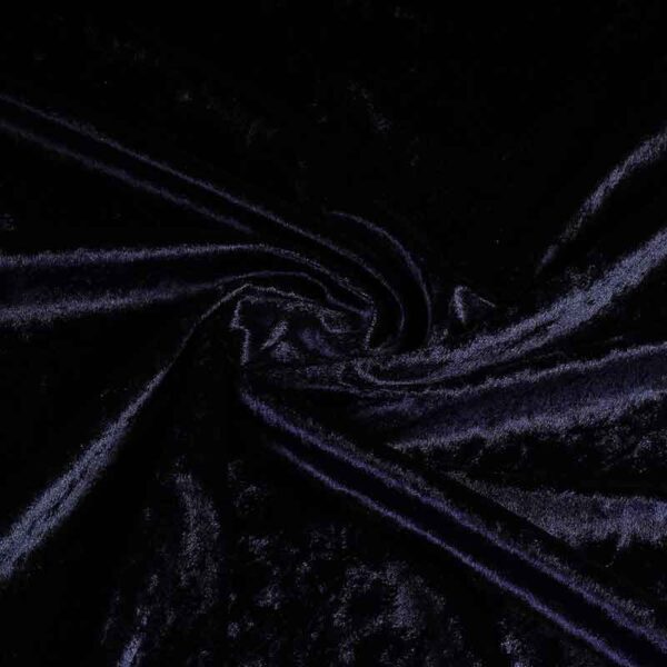 Tissu velours de panne bleu foncé