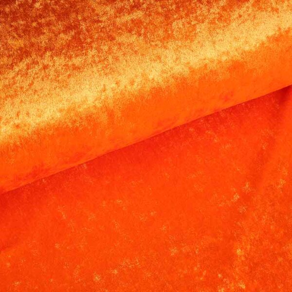 Tissu Velours de Panne orange