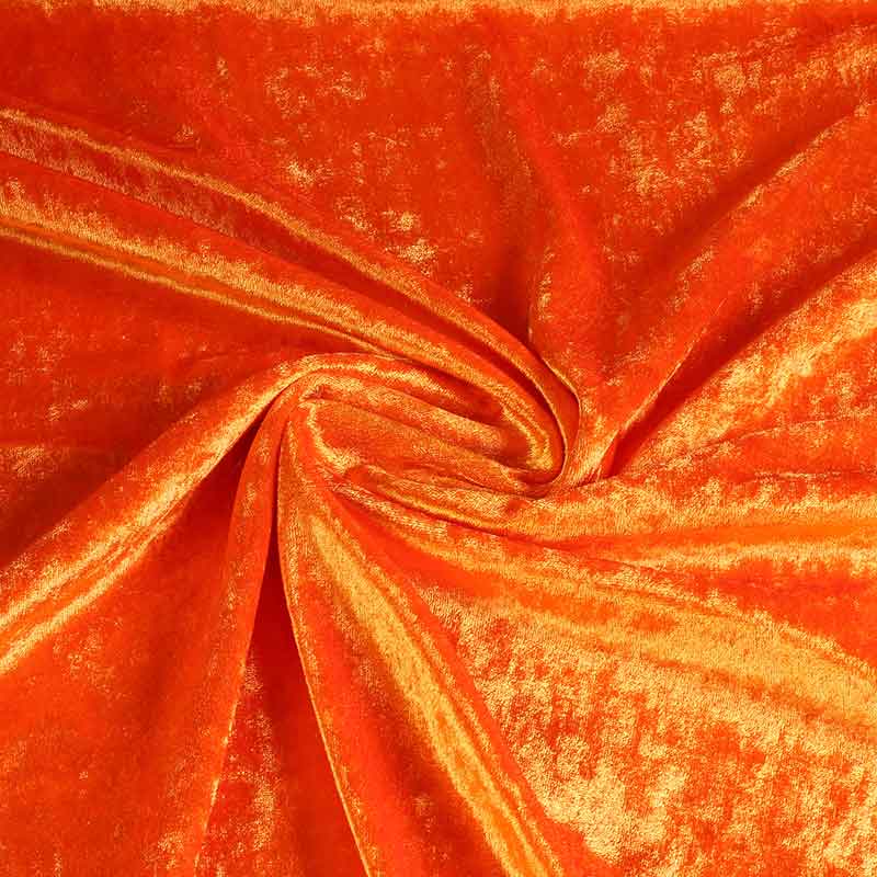 Tissu Velours de Panne orange