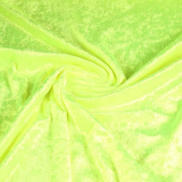 Tissu velours de panne fluor jaune