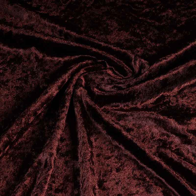 Tissu velours de panne marron