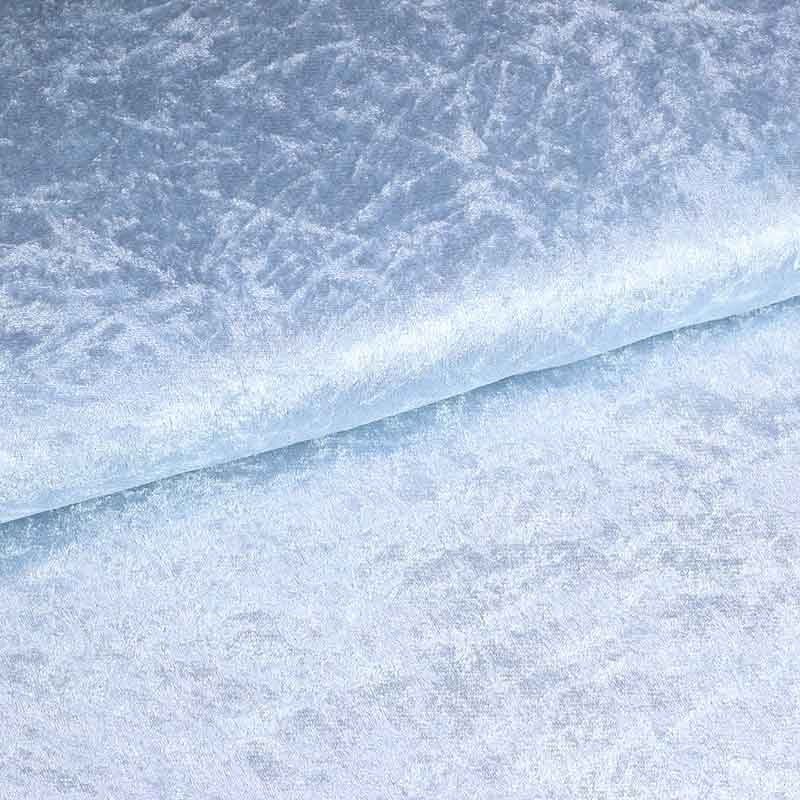 Tissu Velours de Panne bleu bébé