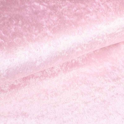 Tissu velours de panne rose bébé
