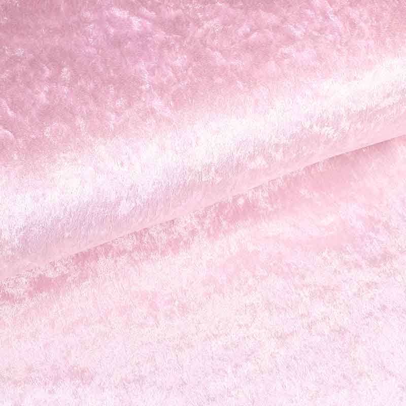 Tissu velours de panne rose bébé