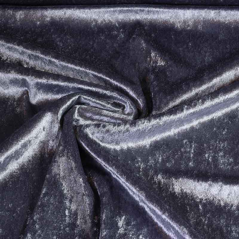 Tissu velours de panne anthracite