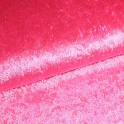 Tissu velours de panne rose