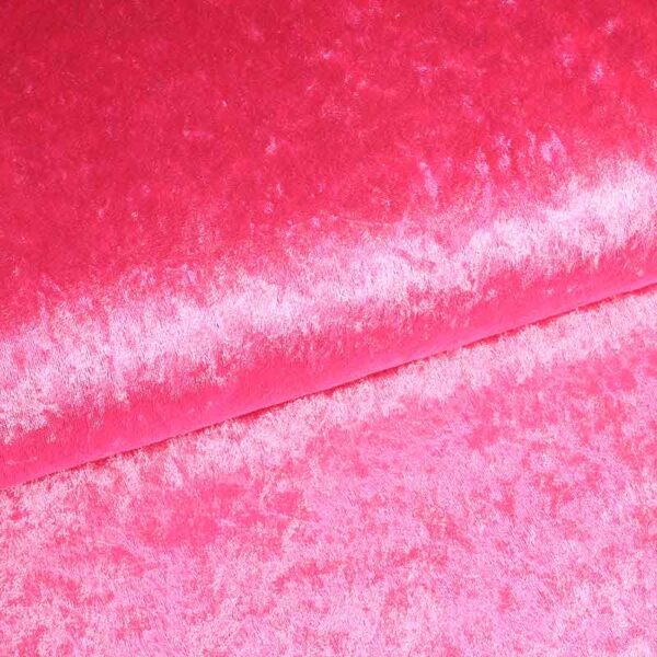 Tissu velours de panne rose