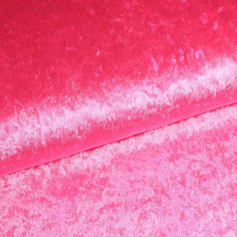Tissu velours de panne rose