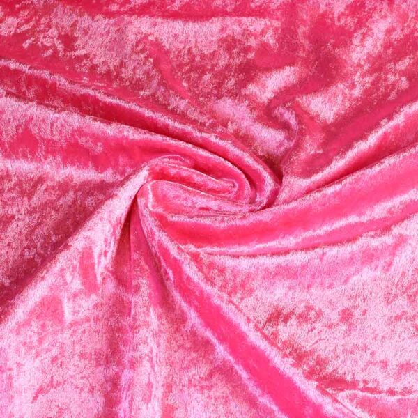 Tissu velours de panne rose