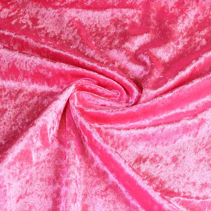 Tissu velours de panne rose