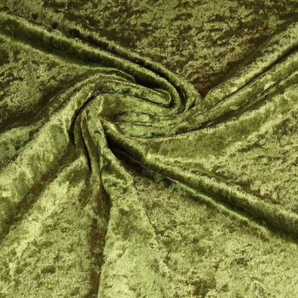 Tissu Velours de Panne vert olive
