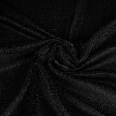 Tissu tricot lurex noir