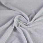 Tricot stof lurex licht zilver