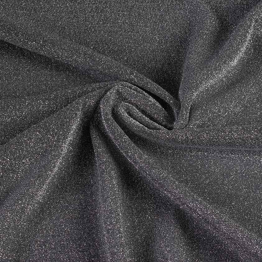 Tissu tricot lurex argent foncé