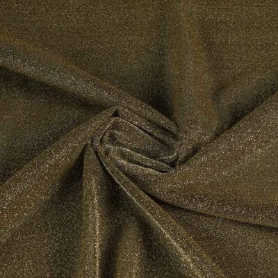 Tissu tricot lurex or
