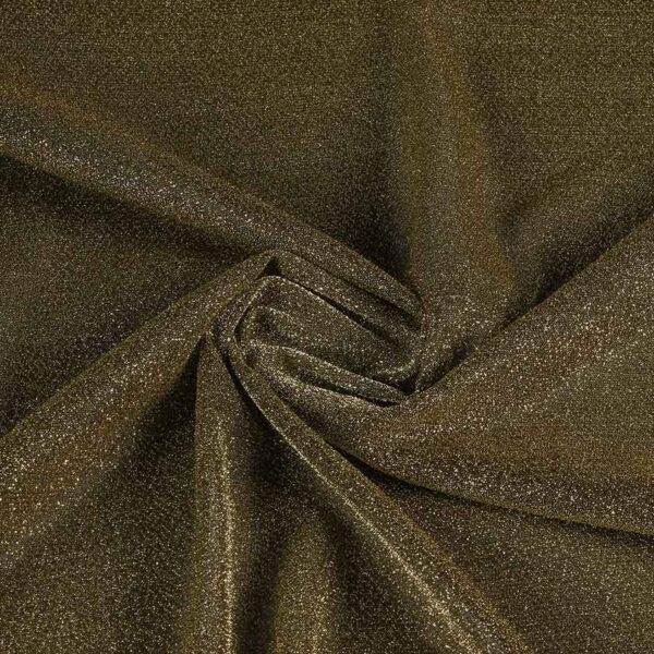 Tissu tricot lurex or