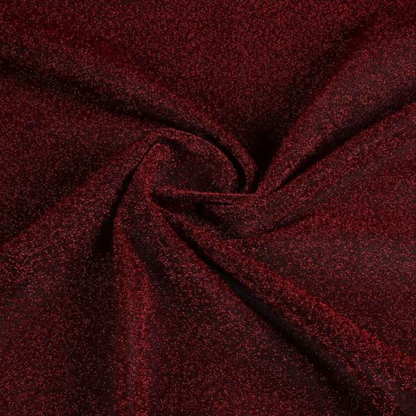 Tissu tricot lurex rouge
