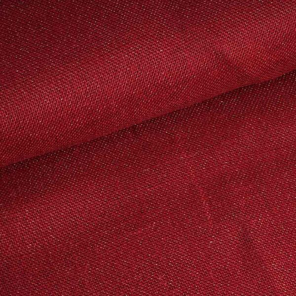 Tissu jute lurex rouge