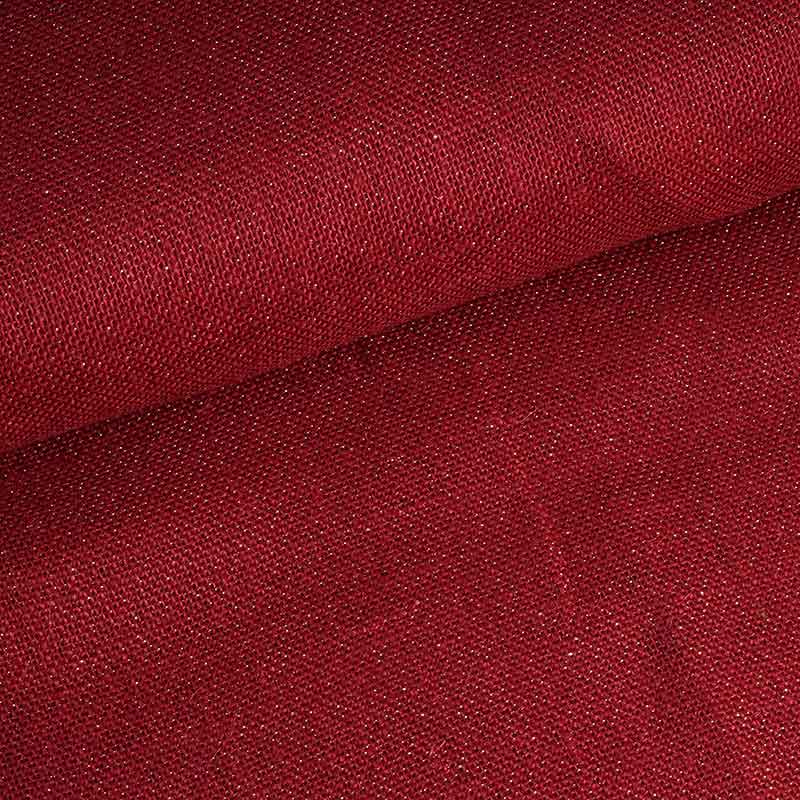 Tissu jute lurex rouge