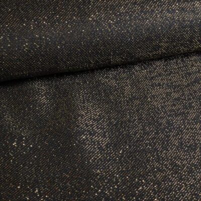 Tissu jute lurex noir