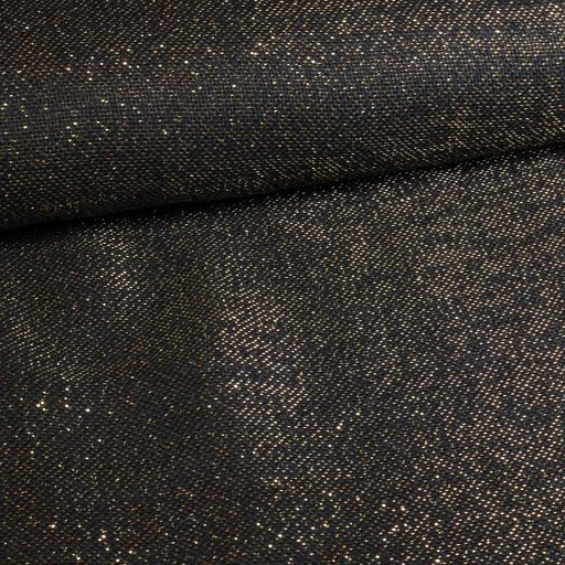 Tissu jute lurex noir