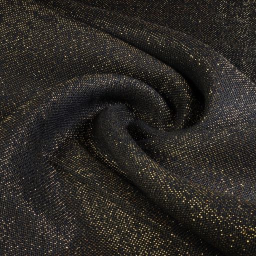 Tissu jute lurex noir